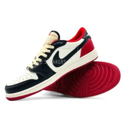 Nike Air Jordan Low Travis Scott Man White Black Red