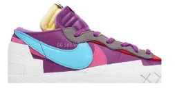 Nike KAWS x sacai x Blazer Low 'Purple Dusk'