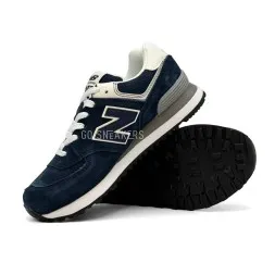 New Balance 574 Suede Black/Dark Navy