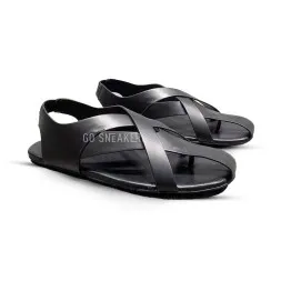 The Row Sandals Leather Black