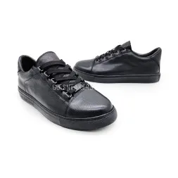 Balenciaga Leather Sneakers Full Black