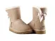 Женские мини угги с бантиками Mini Bailey Bow II Sand
