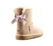 Женские мини угги с бантиками Mini Bailey Bow II Sand