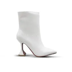Amina Muaddi Ankle Boots White
