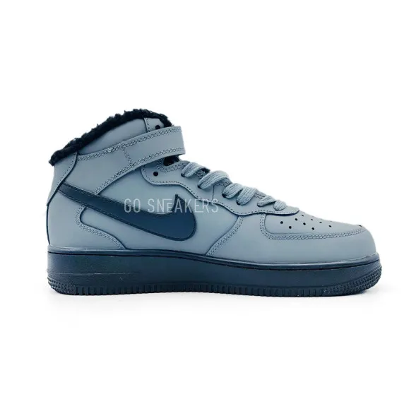 Унисекс зимние кроссовки Nike Air Force 1 ’07 LV8 Mid Utility Winter Leather Grey/Black