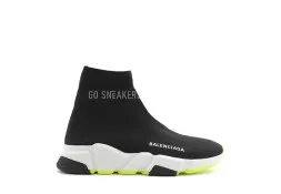 Balensiaga Speed Trainer Black White Yellow