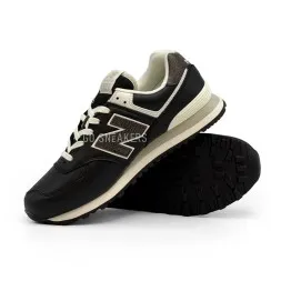 New Balance Leather Black 574