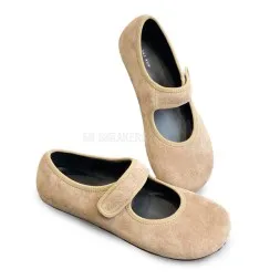 The Row Ballet Suede Light Beige