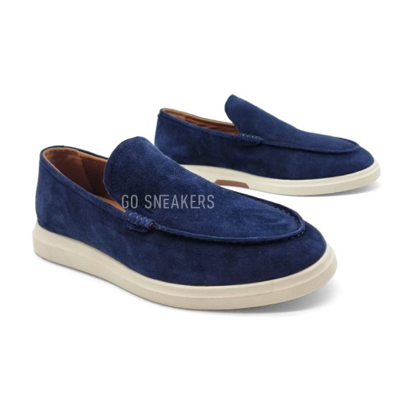 Мужские лоферы Hugo Boss Loafers Suede Navy