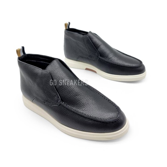 Мужские зимние ботинки Boss Winter Black Leather