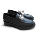 Женские лоферы Hermes Leather Loafers Black