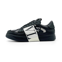 Valentino Black Suede And Leather VL7N Low