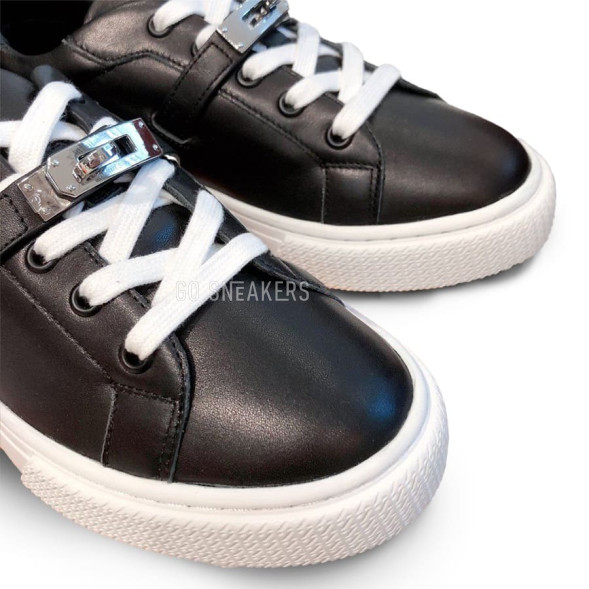 Женские кроссовки Hermes Day Sneakers Leather Black