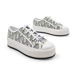 Dior Woman White Grey Platform