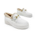 Женские зимние мокасины Gucci Moccasins Winter Leather White