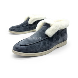 Loro Piana Low Winter Suede Dark Grey