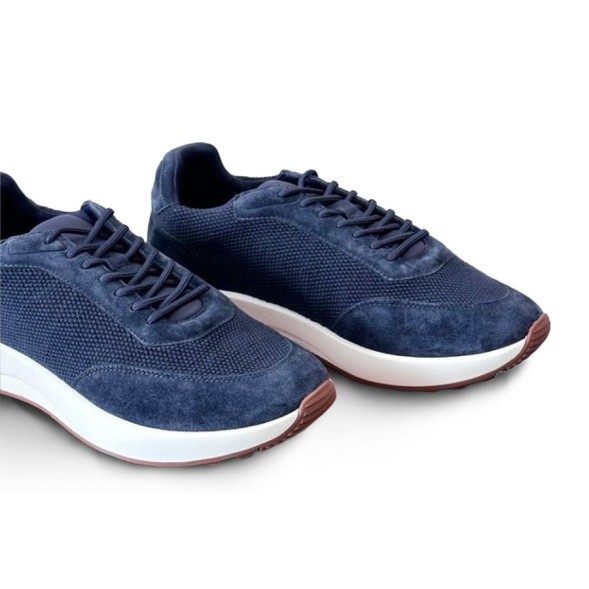 Мужские кроссовки Loro Piana Textile Sneakers Blue