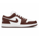 Женские кроссовки Nike Air Jordan 1 Low Leather Brown/White