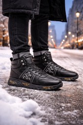 Premiata Leather High Man Winter Black