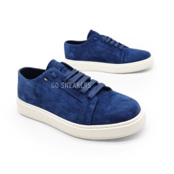 Santoni Man Sneakers Suede Navy