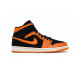 Унисекс кроссовки Nike Air Jordan 1 Mid Black Orange Peel