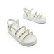 Женские балетки Chanel Sandals Chains White