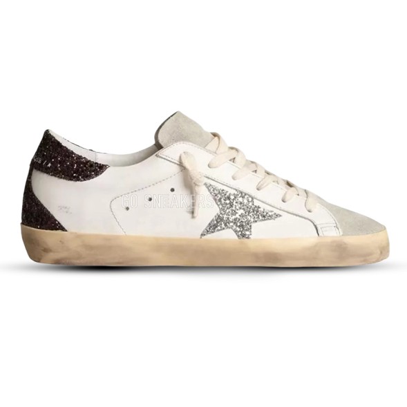 Женские кеды Golden Goose Super-Star Wmns White Silver Black Glitter