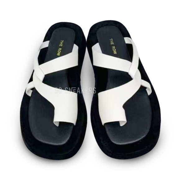 Женские шлепанцы The Row Flip-flop Black/White