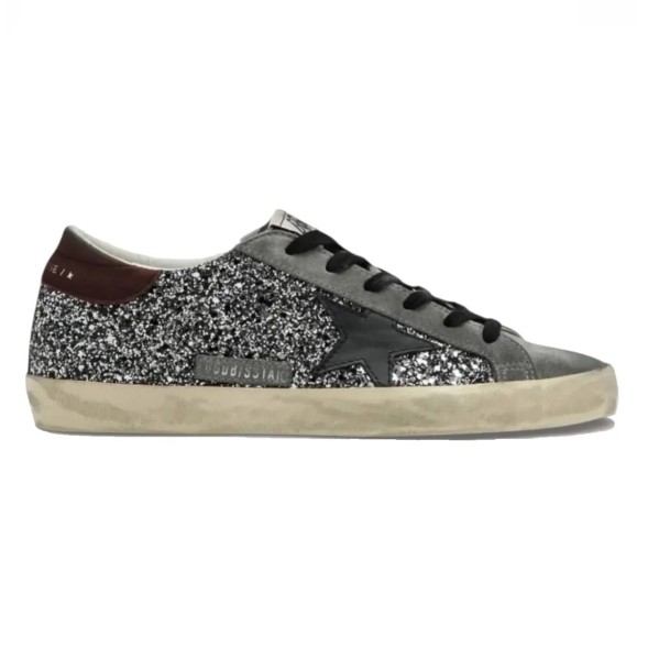 Женские кеды Golden Goose Super-Star Glitter Grey