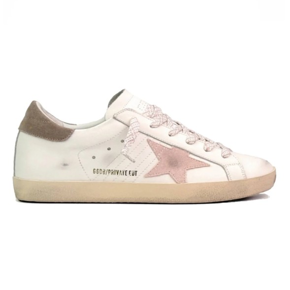 Женские кеды Golden Goose Super-Star Pech Pink Star