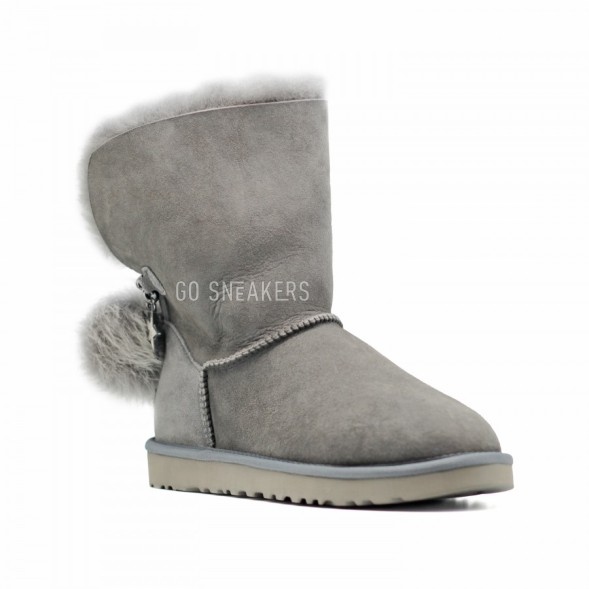 Женские угги с помпоном Classic Charm Boot Grey