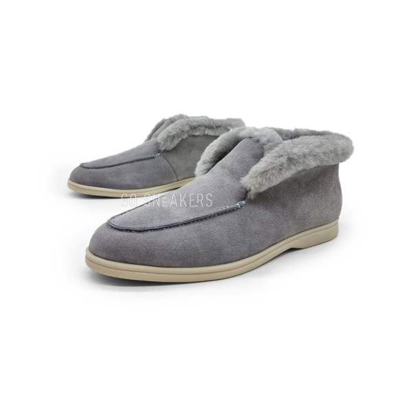 Унисекс ботинки Loro Piana Open Walk Grey Suede