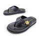 Мужские шлепки Versace Flip-flops Leather Black/Gold
