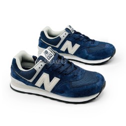 New Balance 574 Man Suede Navy/Beige