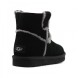 Женские мини угги Mini Spill Seam Black