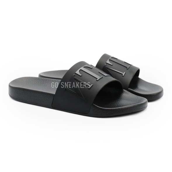 Мужские тапочки Valentino Slides Man Black