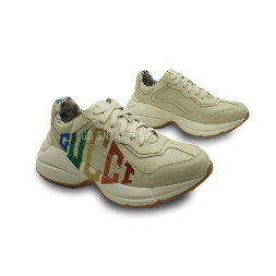 Gucci Ivory Rhyton Rainbow Glitter Sneakers