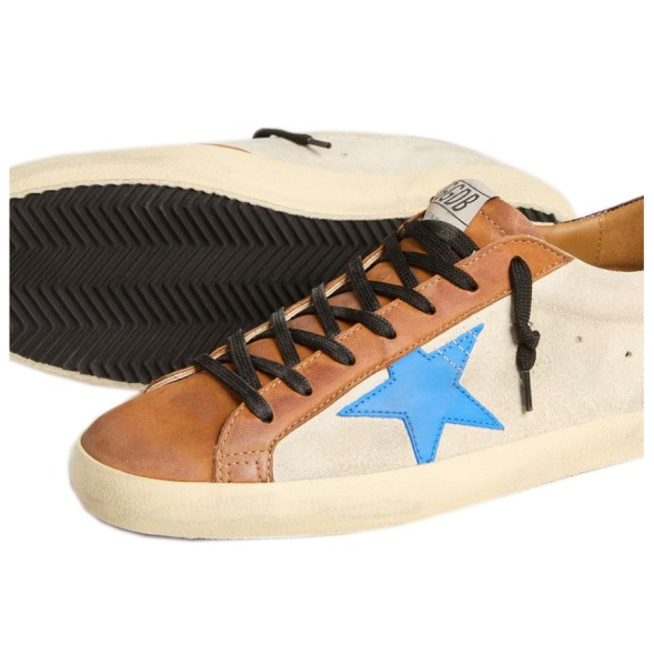 Унисекс кеды Golden Goose Superstar LTD Light Blue Star and Crocodile Heel Tab