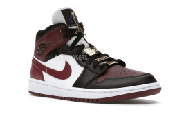 Nike Air Jordan 1 Mid SE Black Dark Beetroot