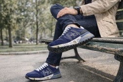 Premiata 483 Textile/Suede Navy/Grey