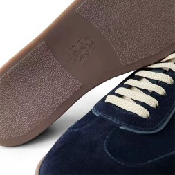 Brunello Cucinelli Suede Sneakers Navy