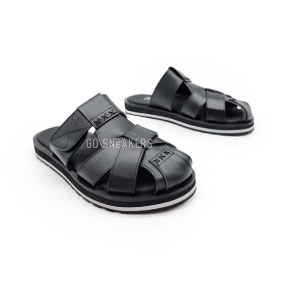 Мужские сандалии Dior Flip-flop Leather Black 