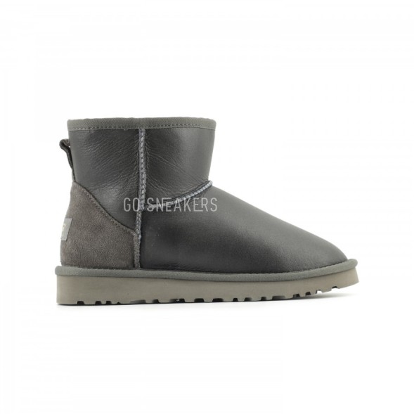 Женские мини угги Mini Metallic Grey