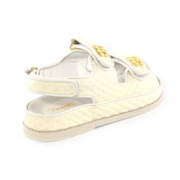 Chanel Sandals Jeans White