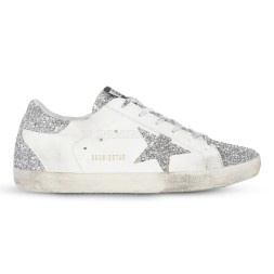 Golden Goose Super-Star Wmns White Silver Glitters
